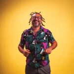 Takin in a yellow studio