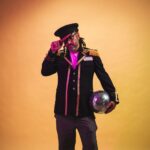 Takin in a yellow studio