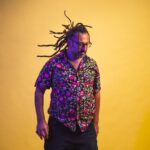 Takin in a yellow studio