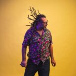 Takin in a yellow studio