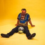 Takin in a yellow studio