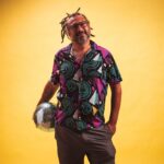 Takin in a yellow studio