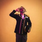 Takin in a yellow studio