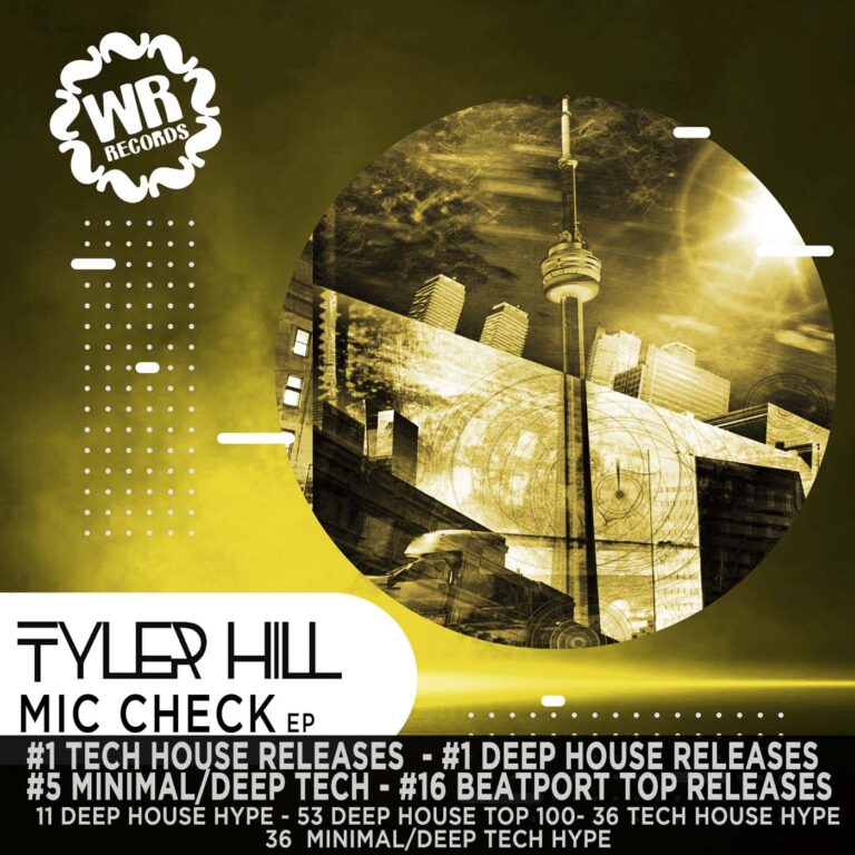 Yellow EP cover with CN tower and title Mic Check