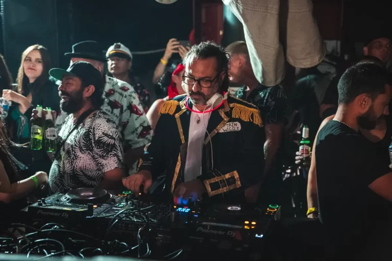 DJ at a party on a boat