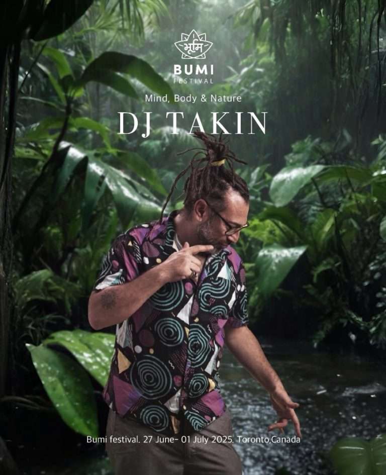 BUMI poster with man in forest